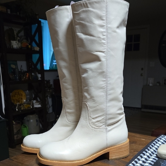 Steve Madden Riggs Campus Boots Leather Bone Womens Size 8.5 Like Frye - Picture 5 of 10